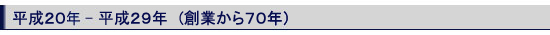 創業から70年